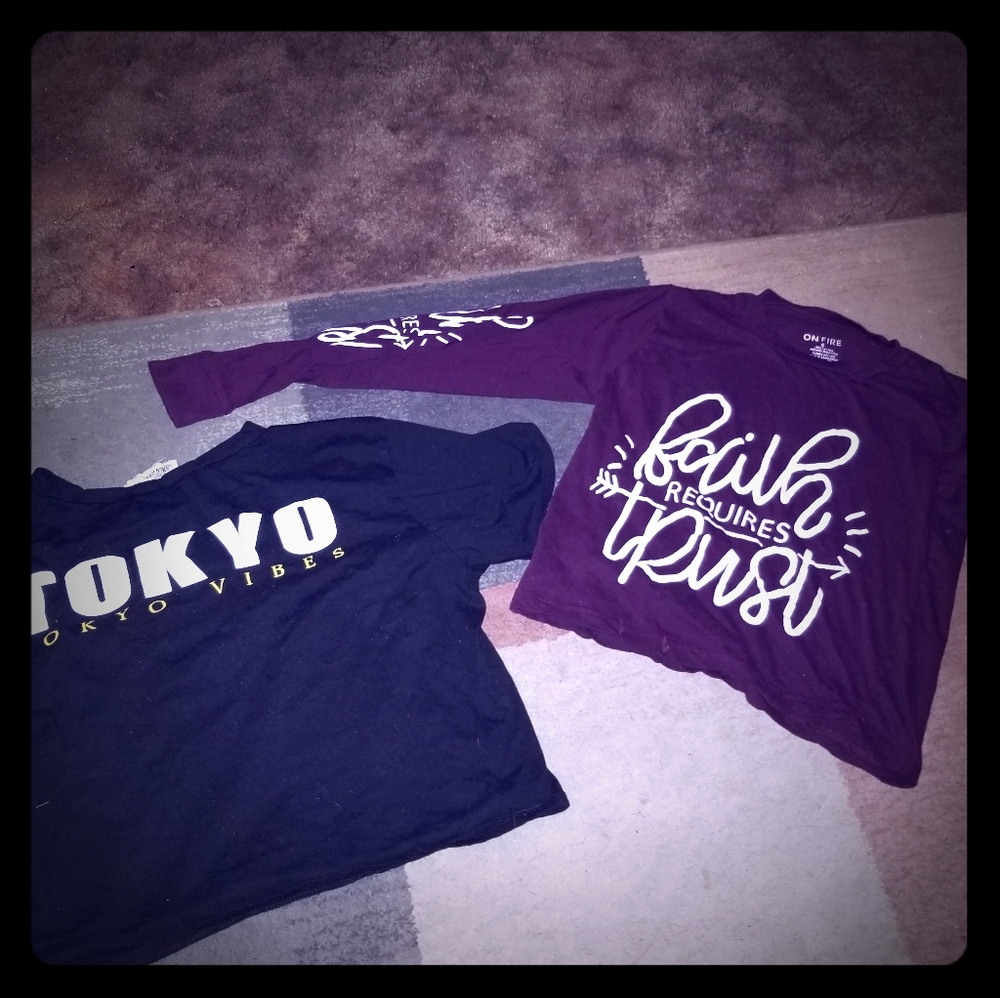 Two crop top tshirts
